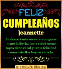 Frases de Cumpleaños Jeannette